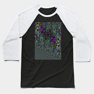 Blue iris stone fractal Baseball T-Shirt